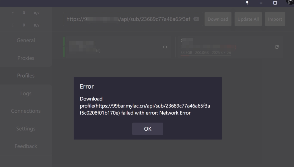 图片描述：Clash 订阅地址导入报错3