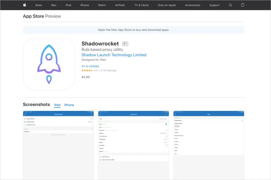 图片描述：Shadowrocket